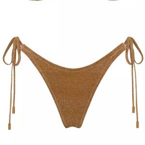 New Triangl Swimwear Vinca Tine Sparkle‎ Brown Bikini Swim Bottoms